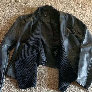 Black leather jacket